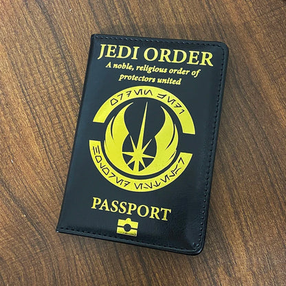 Passport Cover Jedi Order Symbol Logo Case for Passports Pu Leather Fashion Movie Travel Wallet Men Women