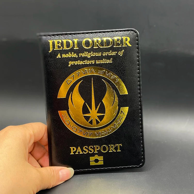 Passport Cover Jedi Order Symbol Logo Case for Passports Pu Leather Fashion Movie Travel Wallet Men Women